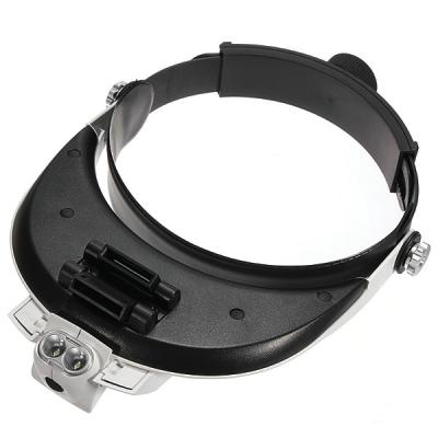 Pandelup med vipbar LED lys og 5 STK. udskiftelige linser